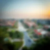 Panoramic View of ู
ุฌู
ุน ุงูุจุณุชุงู A panoramic view showcasing the lush greenery and modern architecture of ู
ุฌู
ุน ุงูุจุณุชุงู