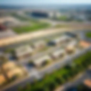 Aerial view of Al Jazeera Al Hamra highlighting its lush landscapes and modern developments