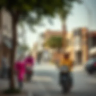 Vibrant Community Life in Al Rashidiya Vibrant street life in Al Rashidiya highlighting community atmosphere