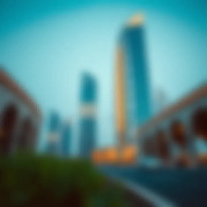 Architectural Marvel of Al Safa Tower Stunning view of Al Safa Tower highlighting its architectural features