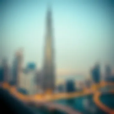 Panoramic view of Dubai skyline featuring Albatha Tower