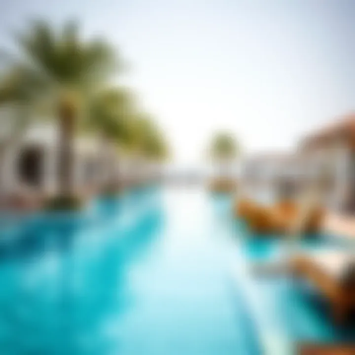 Facilities available at Bateen Ladies Beach, emphasizing relaxation spots and amenities