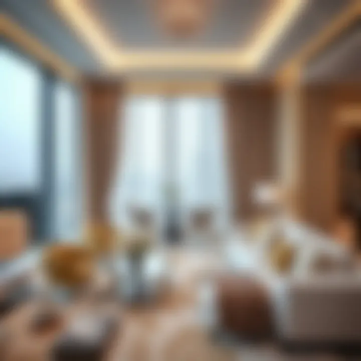 Interior design of a luxury apartment in Boulevard Point