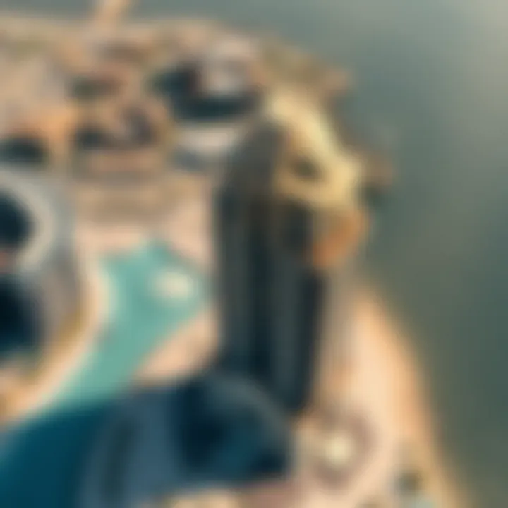 Aerial view of Bugatti Tower's prime location in Dubai