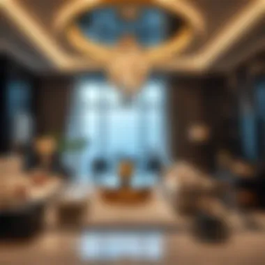 Luxurious interior design of a residence within Bugatti Tower