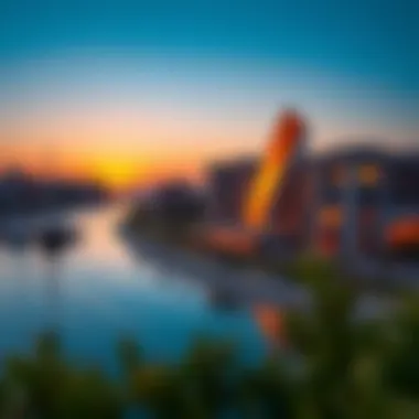 Sunset View of برج الرند Stunning architectural view of برج الرند at sunset