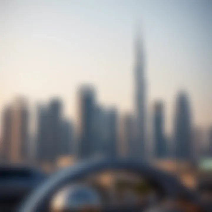 The bustling Dubai skyline featuring برج السراب as a centerpiece