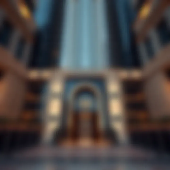 Stunning view of Burj Khalifa's residential entrance