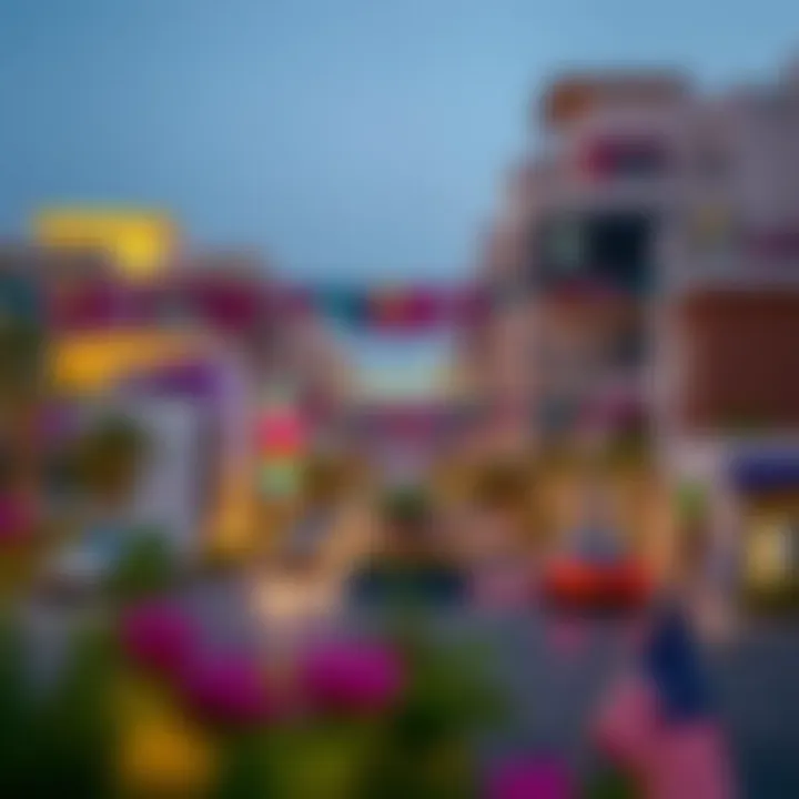 Vibrant Neighborhood Around Capella Properties Vibrant Dubai neighborhood featuring Capella developments