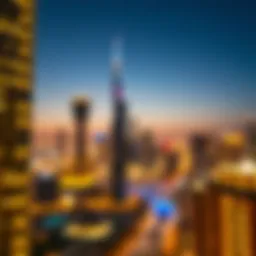 overview of Central Downtown Dubai skyline