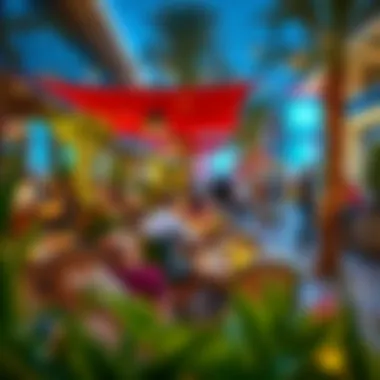Vibrant outdoor dining scene at City Walk