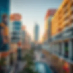 Stunning architectural view of City Walk showcasing modern designs