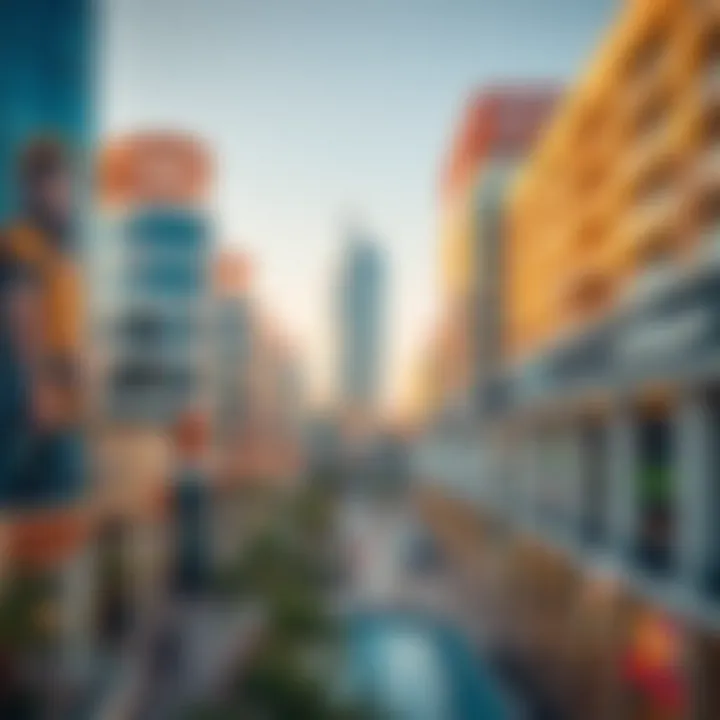 Stunning architectural view of City Walk showcasing modern designs