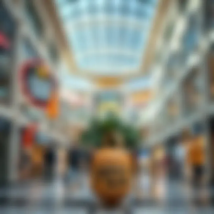 An upscale shopping center in Dubai illustrating the commercial aspect of closed spaces