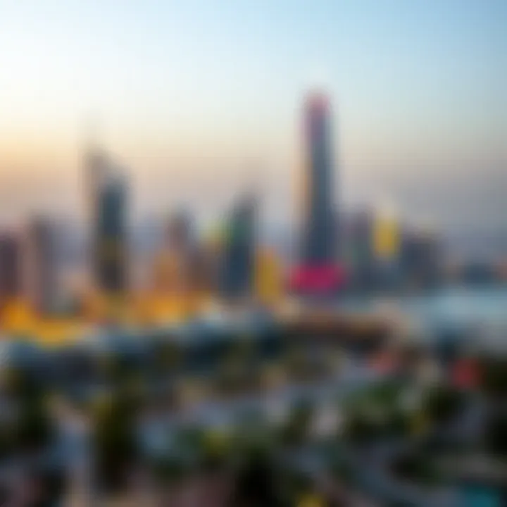 Skyline of JLT: A Visual Delight Stunning skyline view of Jumeirah Lake Towers