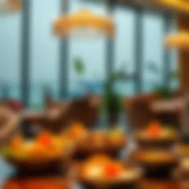 Artfully presented dishes from various restaurants