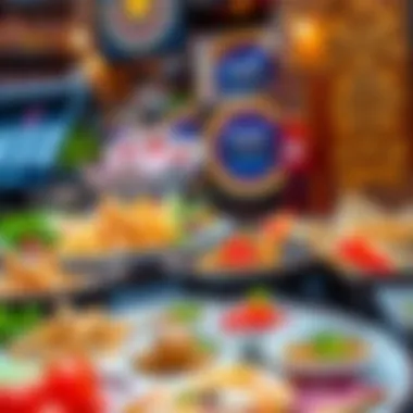 Global Flavors at JBR A colorful array of international dishes representing JBR's diverse cuisine