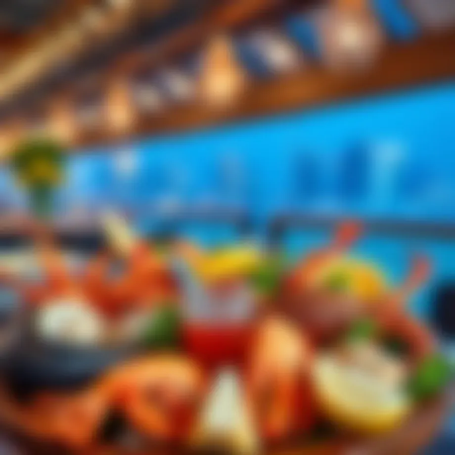 A vibrant seafood platter showcasing the culinary delight of JBR restaurants