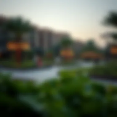 Scenic park space frequented by families and residents in Burjuman