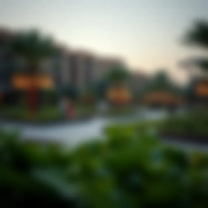 Scenic park space frequented by families and residents in Burjuman