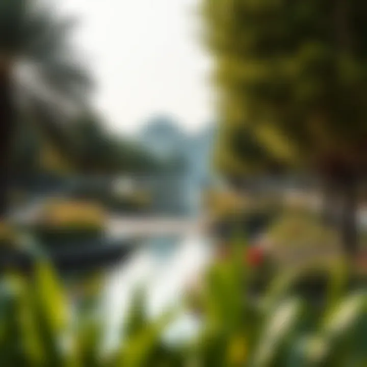 Harmony of Nature and Luxury Lush green parks and water features in Damac Hills 2