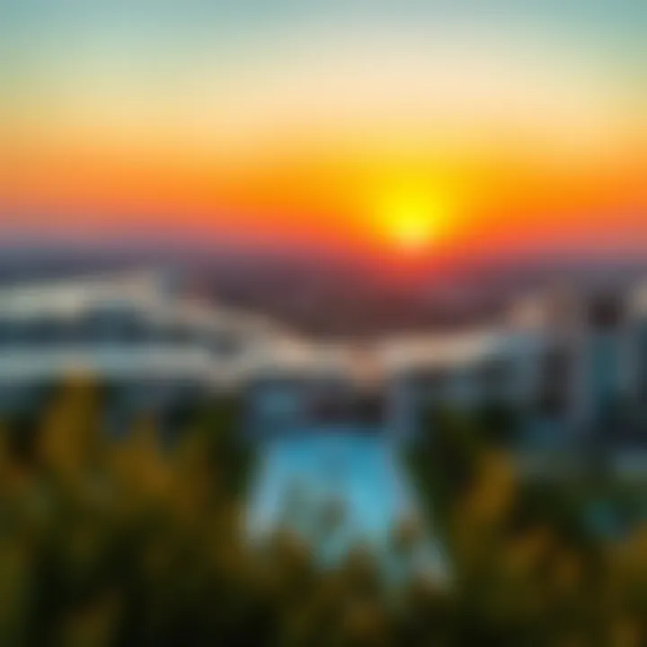 Captivating Sunset Views Stunning sunset over Damac Hills 2 Water Town