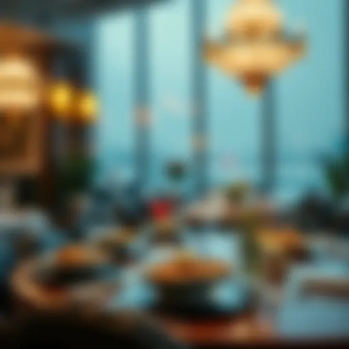 Elegant dining setup showcasing the culinary offerings at فندق ديزرت بالم