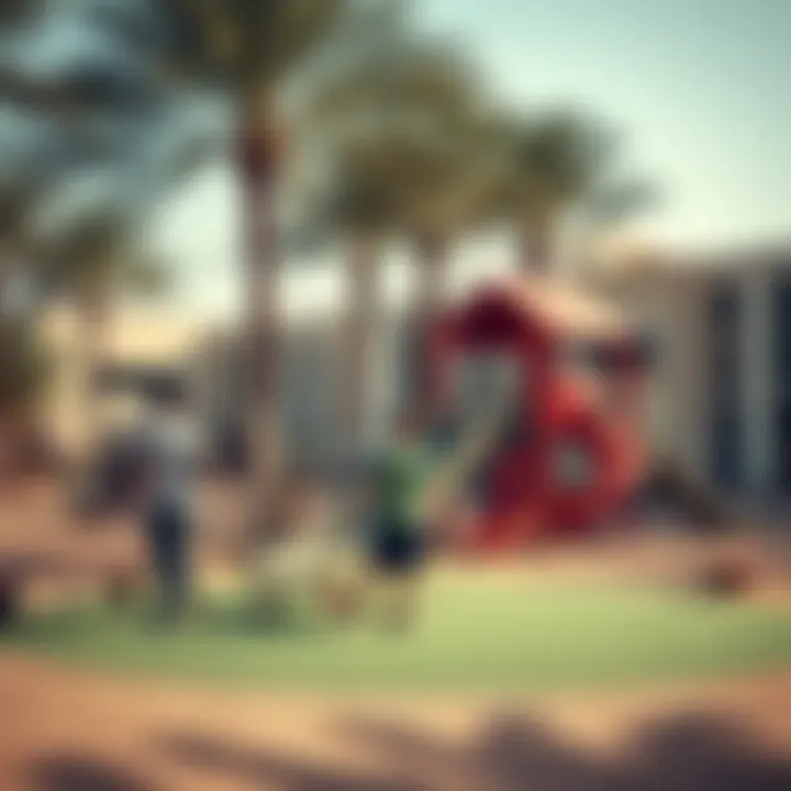 School playground highlighting community engagement in Dubai