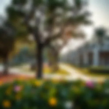 Community park in Dubai Land Villanova featuring green spaces and amenities