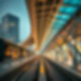 The Architectural Marvel of Dubai Tram Stations Modern tram station architecture in Dubai showcasing innovative design elements