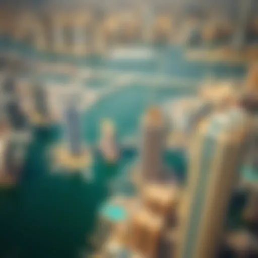 Aerial view of Dubai Marina showcasing luxurious high-rise buildings