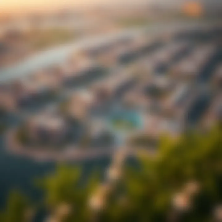 Aerial view showcasing the layout of Villanova community