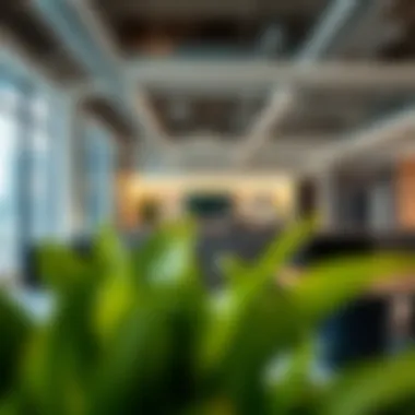 Interior of the Ellington Properties office highlighting modern design and workspace