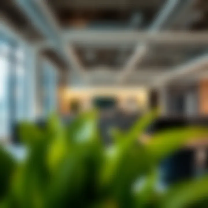 Interior of the Ellington Properties office highlighting modern design and workspace