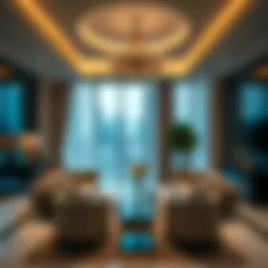 Elegant Interior of a Dubai Luxury Apartment Interior of a lavishly designed apartment in Dubai