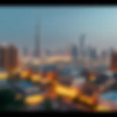 Dubai's Iconic Skyline and Luxury Homes Stunning skyline view of Dubai showcasing luxury properties
