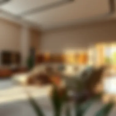 Spacious family living area with natural light