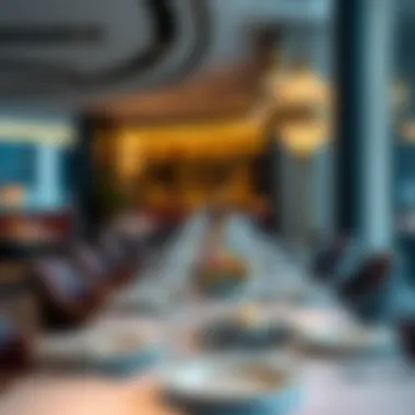 Exquisite dining setup at a Michelin-star restaurant in Dubai