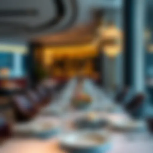 Exquisite dining setup at a Michelin-star restaurant in Dubai
