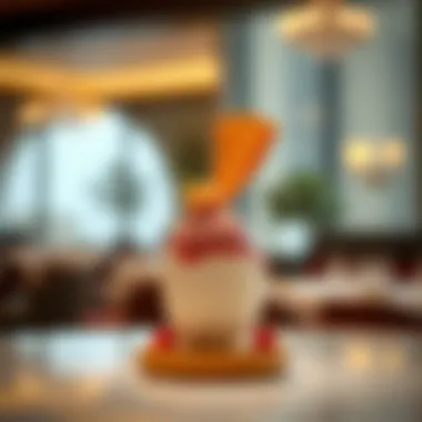 Innovative dessert presentation at a Michelin-star restaurant