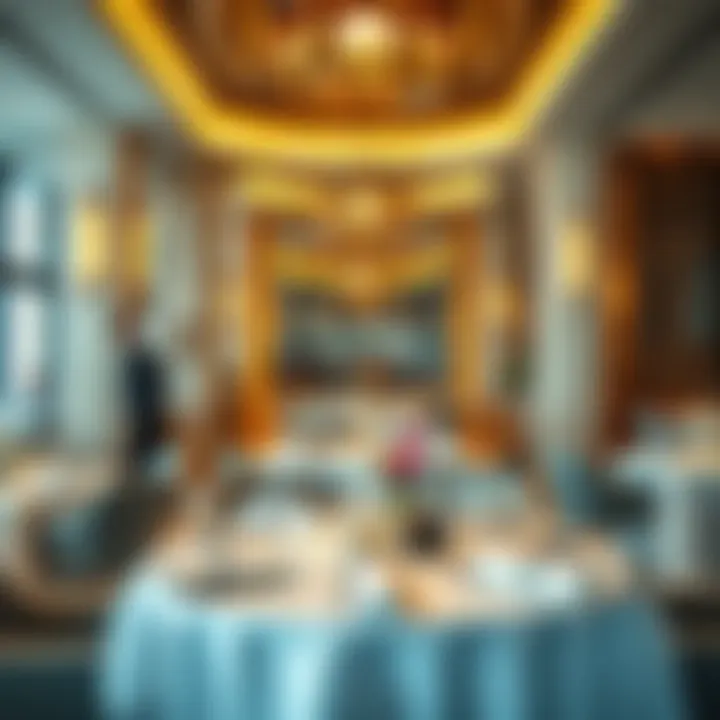 Luxurious interior of a Michelin-star restaurant in Dubai