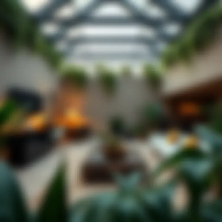 Luxurious interior view of a garden loft in Dubai