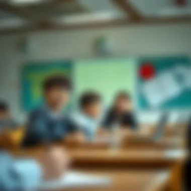 Students engaged in interactive classroom learning