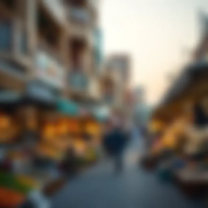 Vibrant Marketplace in Al Barsha Vibrant marketplace in Al Barsha with colorful stalls