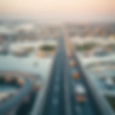 Modern infrastructure connecting Jumeirah Bay Island to Dubai.