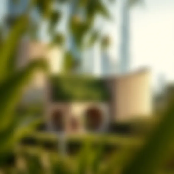 A close-up of the cultural installations and art pieces present in Khalifa Park