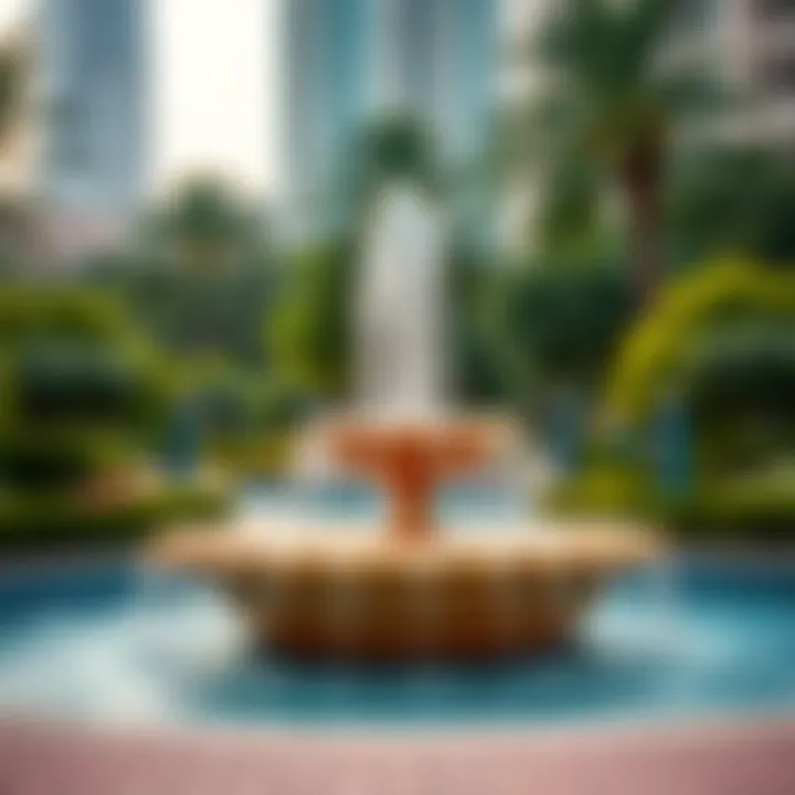 The iconic fountains of Khalifa Park, capturing the elegance and tranquility of the space