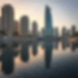 Stunning view of Manchester Tower reflecting in the water