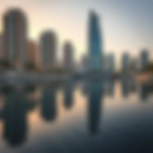Stunning view of Manchester Tower reflecting in the water