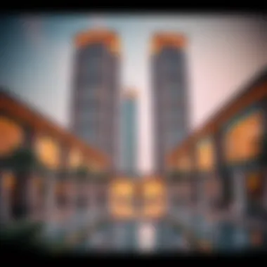 Architectural Splendor of مركز المنارة Dubai Stunning architectural view of مركز المنارة دبي showcasing modern design